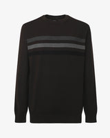 Maglia girocollo a costine "Colour Block"