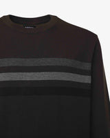 Maglia girocollo a costine "Colour Block"