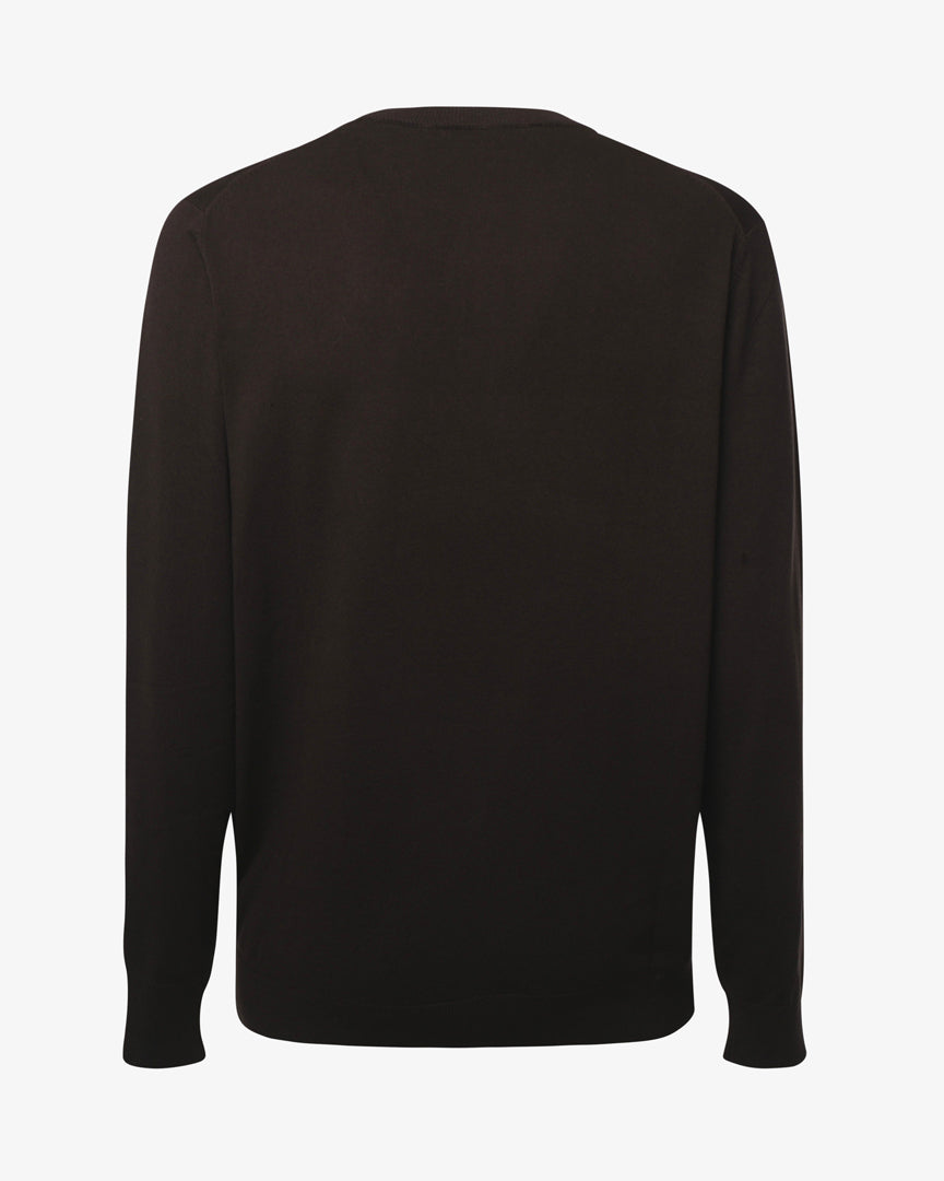 Maglia girocollo a costine "Colour Block"