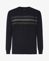 Maglia girocollo a costine "Colour Block"