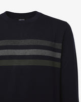 Maglia girocollo a costine "Colour Block"