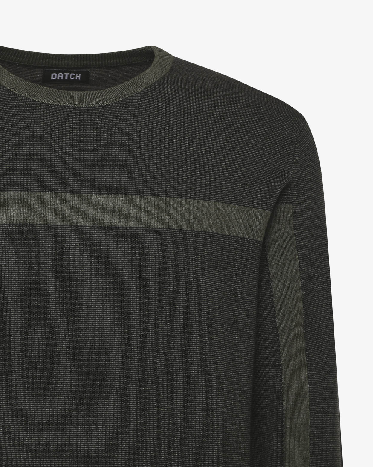 Maglia girocollo con fondo e polsini a coste