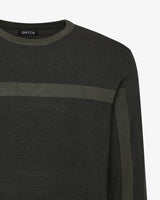 Maglia girocollo con fondo e polsini a coste