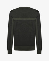 Maglia girocollo con fondo e polsini a coste
