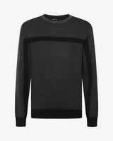 Maglia girocollo con fondo e polsini a coste