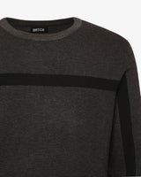 Maglia girocollo con fondo e polsini a coste