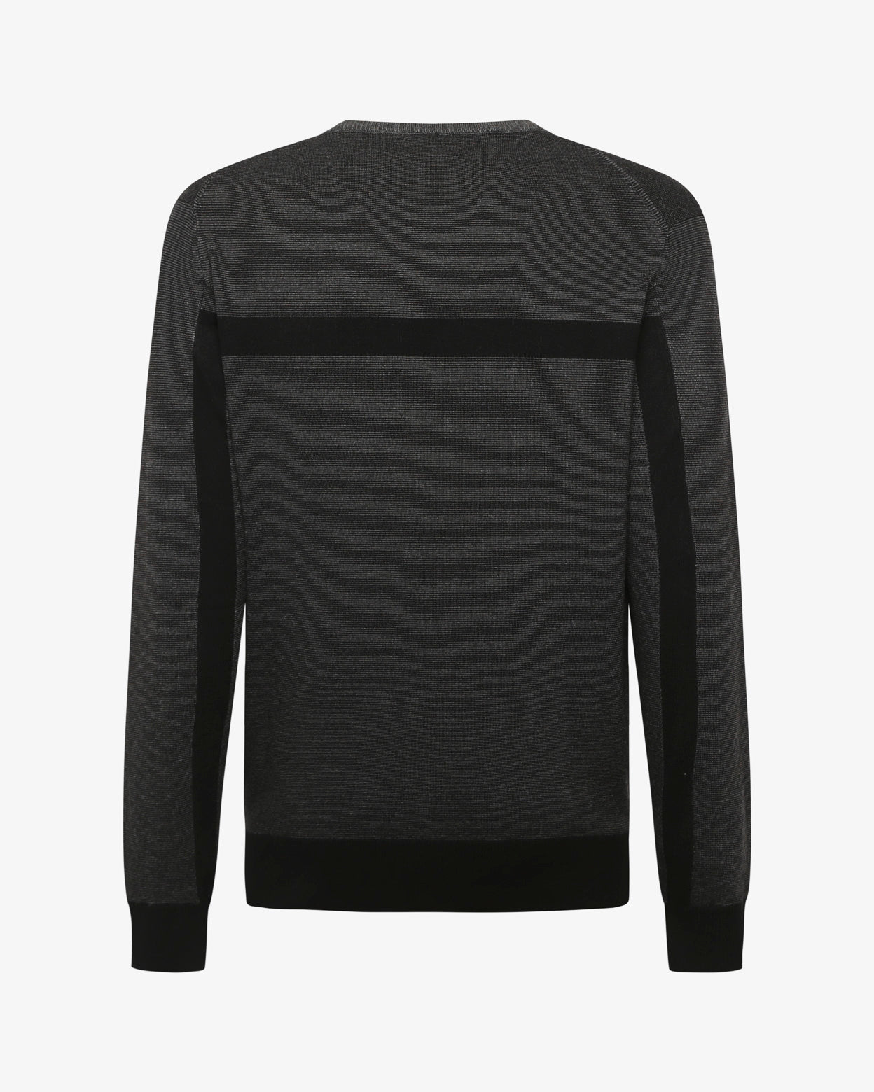 Maglia girocollo con fondo e polsini a coste