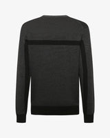 Maglia girocollo con fondo e polsini a coste