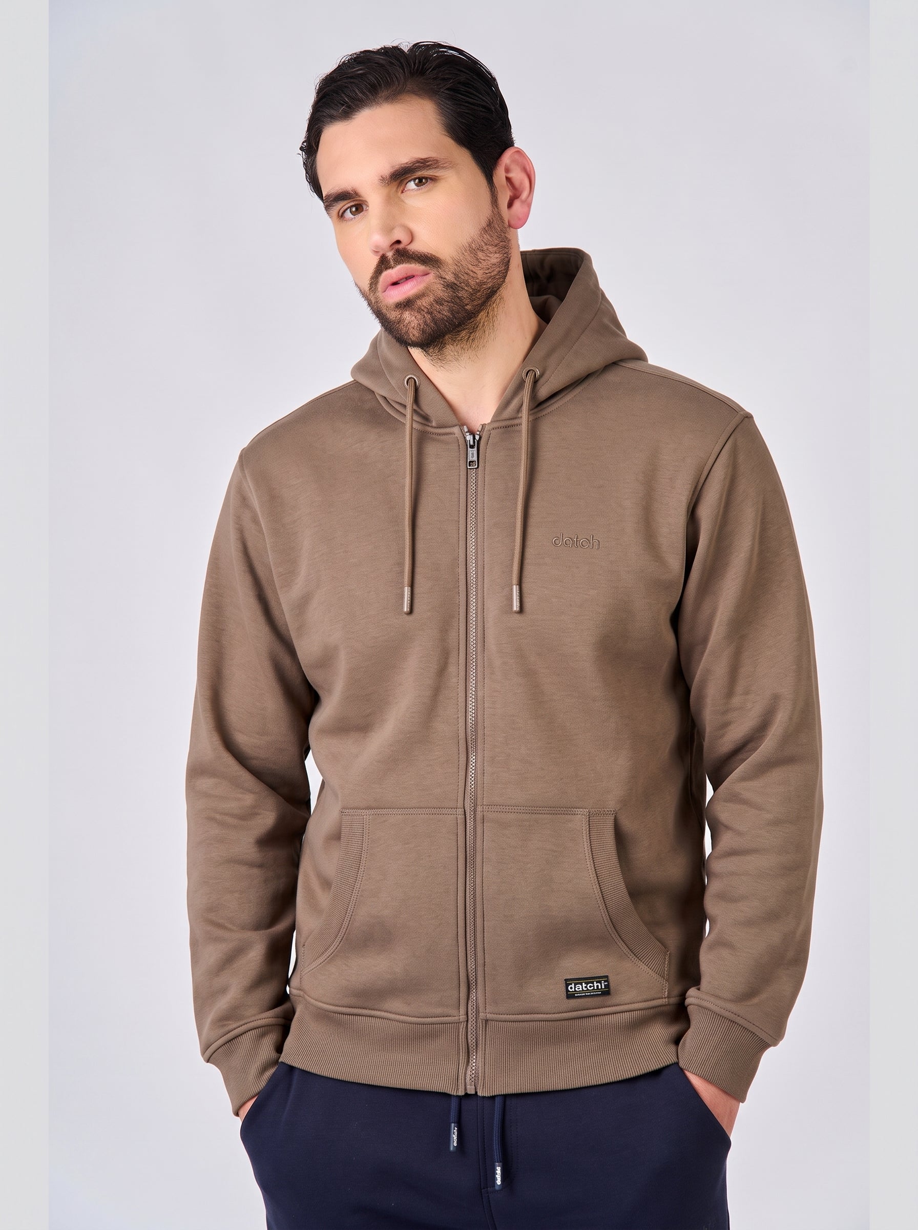 Felpa con zip e cappuccio