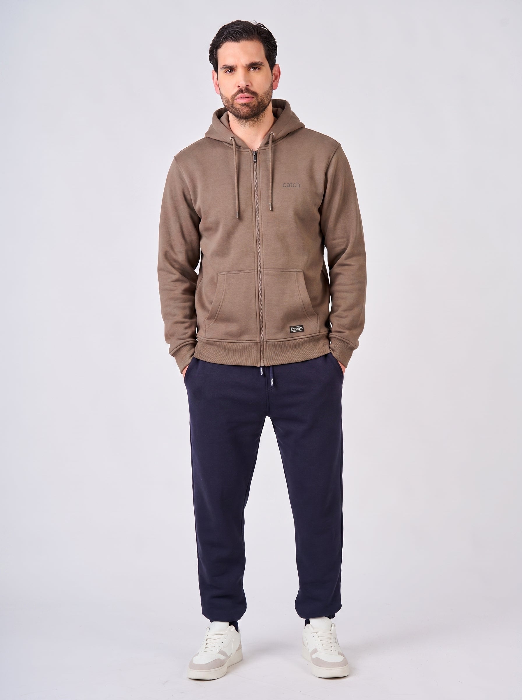 Felpa con zip e cappuccio