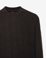 Maglia girocollo con motivo treccia