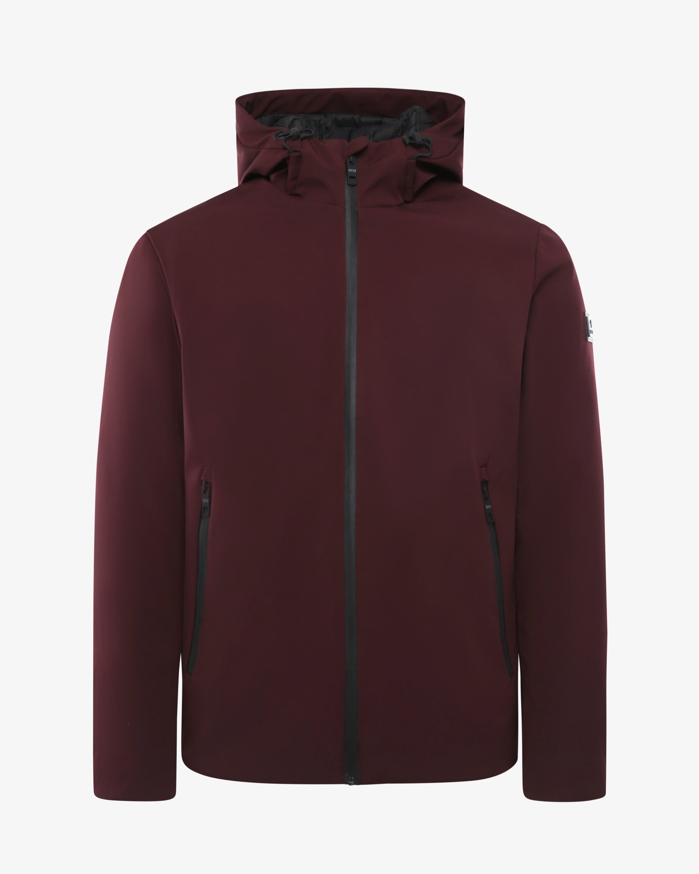 Giubbotto con cappuccio e micrologo laterale