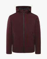 Giubbotto con cappuccio e micrologo laterale