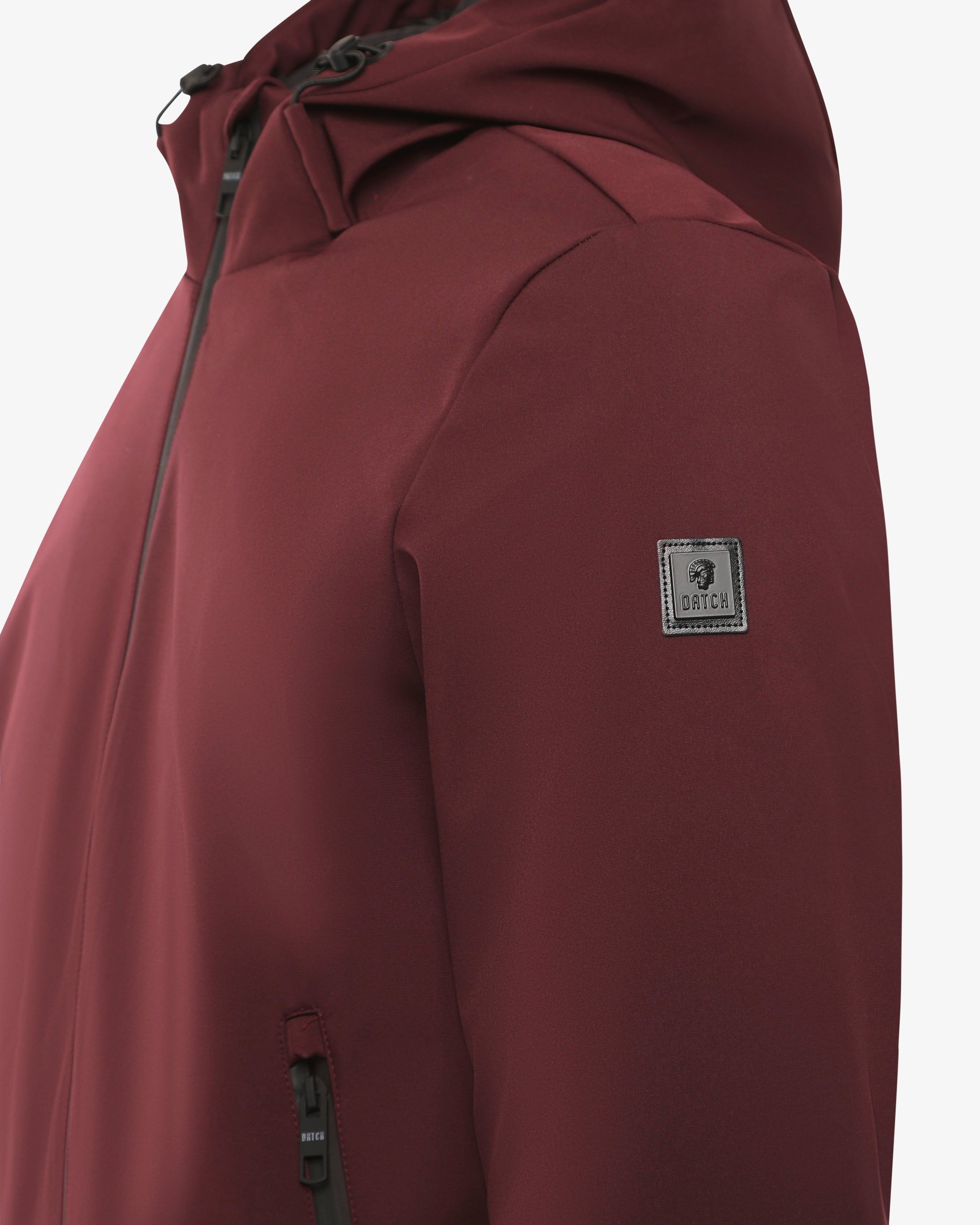 Giubbotto con cappuccio e micrologo laterale