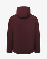 Giubbotto con cappuccio e micrologo laterale