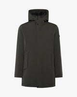 Giubbotto con cappuccio soft shell