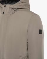 Giubbotto con cappuccio soft shell