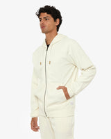 Felpa zip frontale, con cappuccio cotton