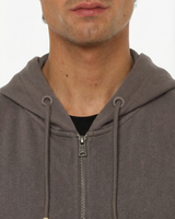 Felpa zip frontale, con cappuccio cotton