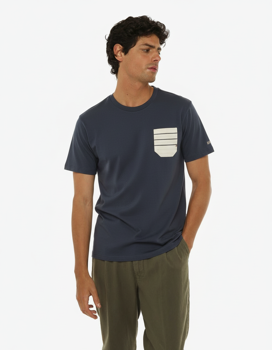T-shirt cotone con taschino