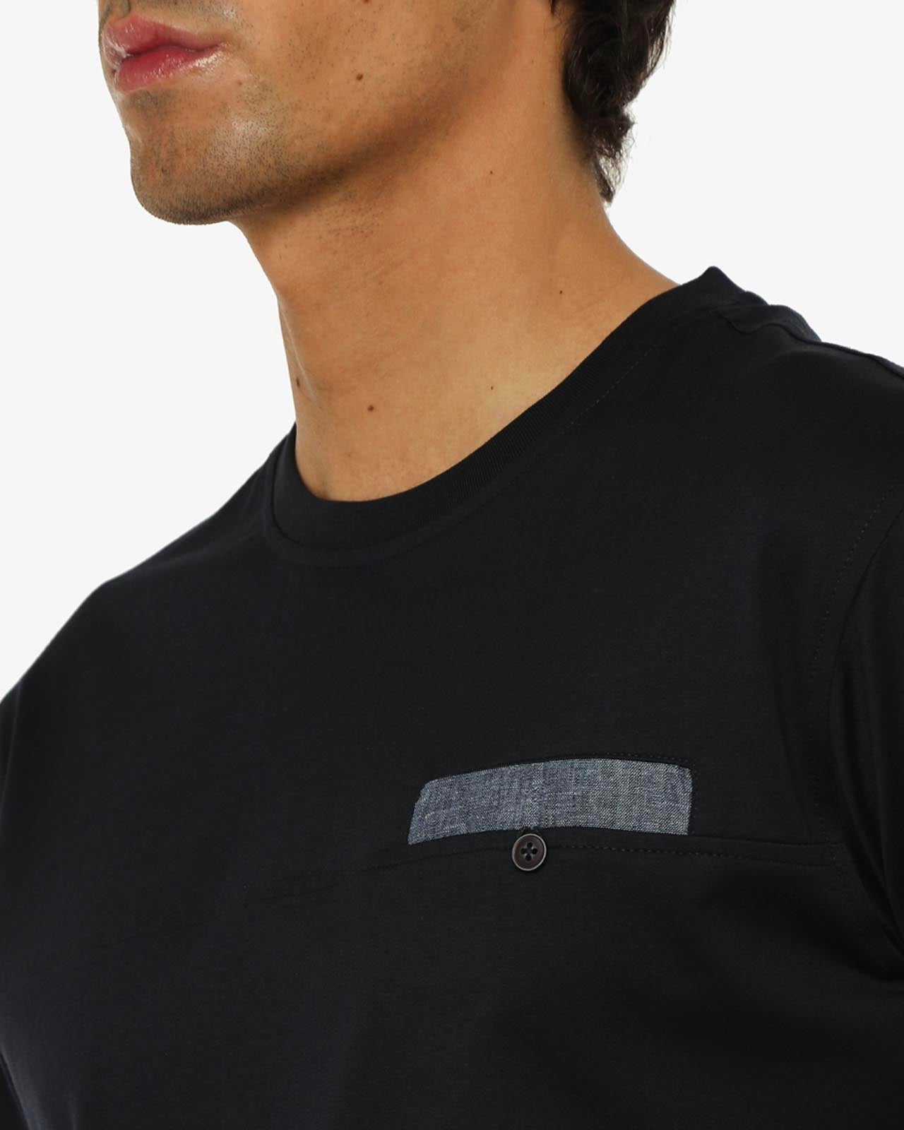 T-shirt girocollo, manica corta in cotone