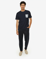 T-shirt con taschino floral