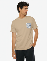 T-shirt con taschino floral