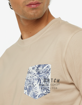 T-shirt con taschino floral
