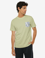 T-shirt con taschino floral