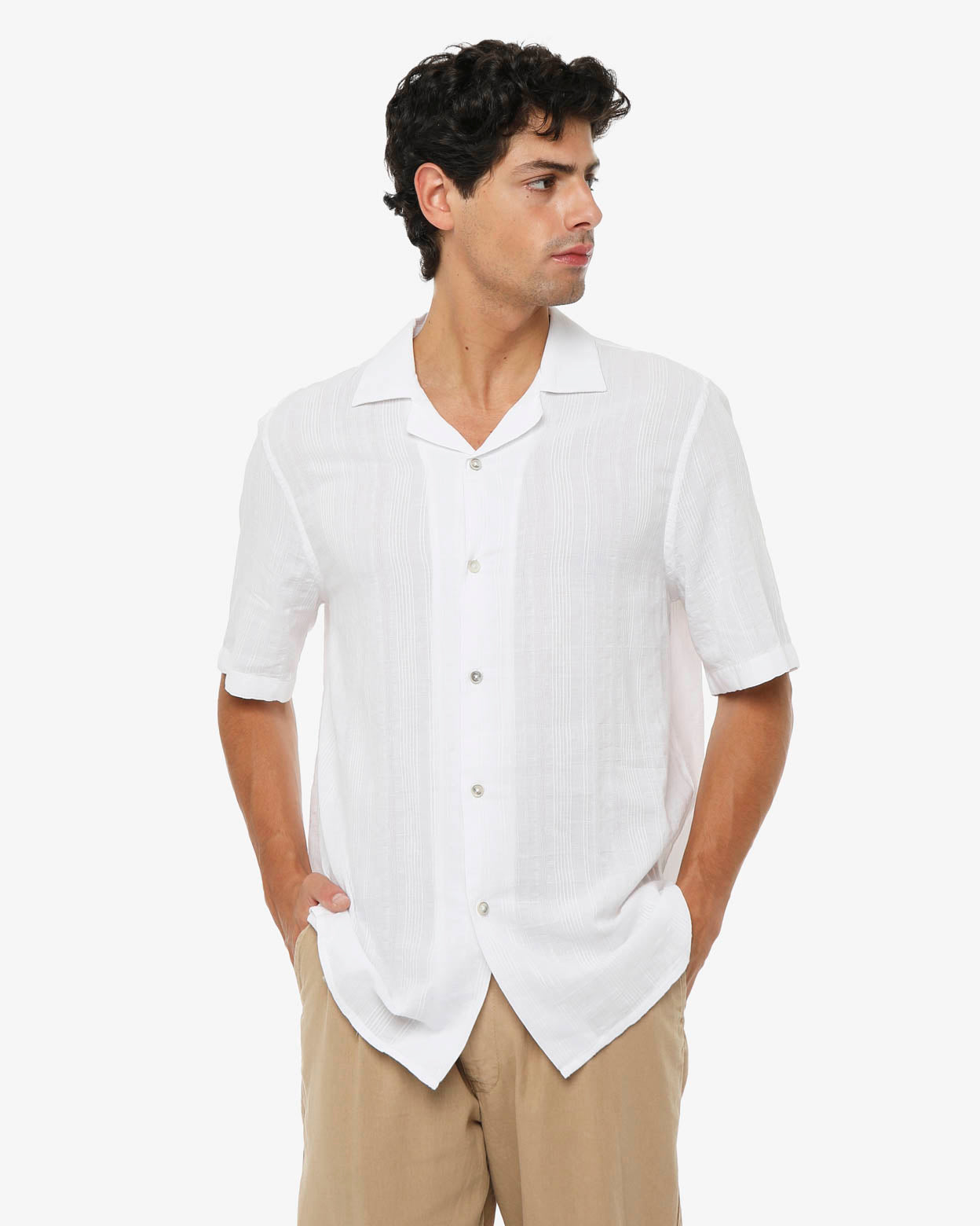 Camicia bowling con maniche corte