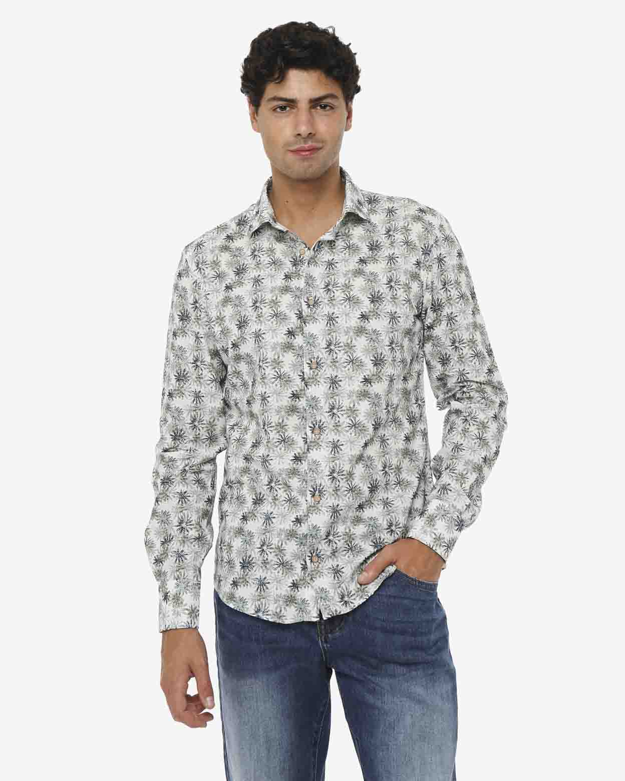 Camicia a fantasia manica lunga