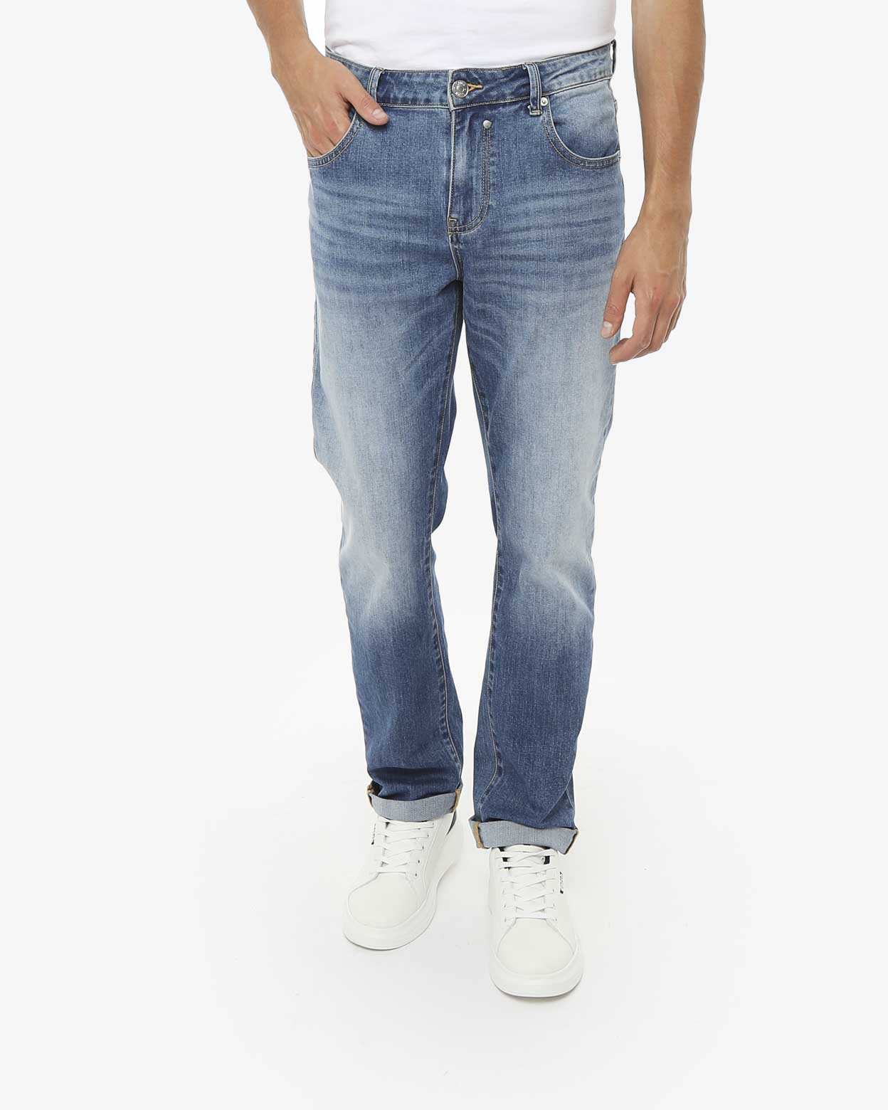Jeans taglio regular in cotton