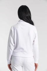 Felpa con zip con cappuccio e coulisse