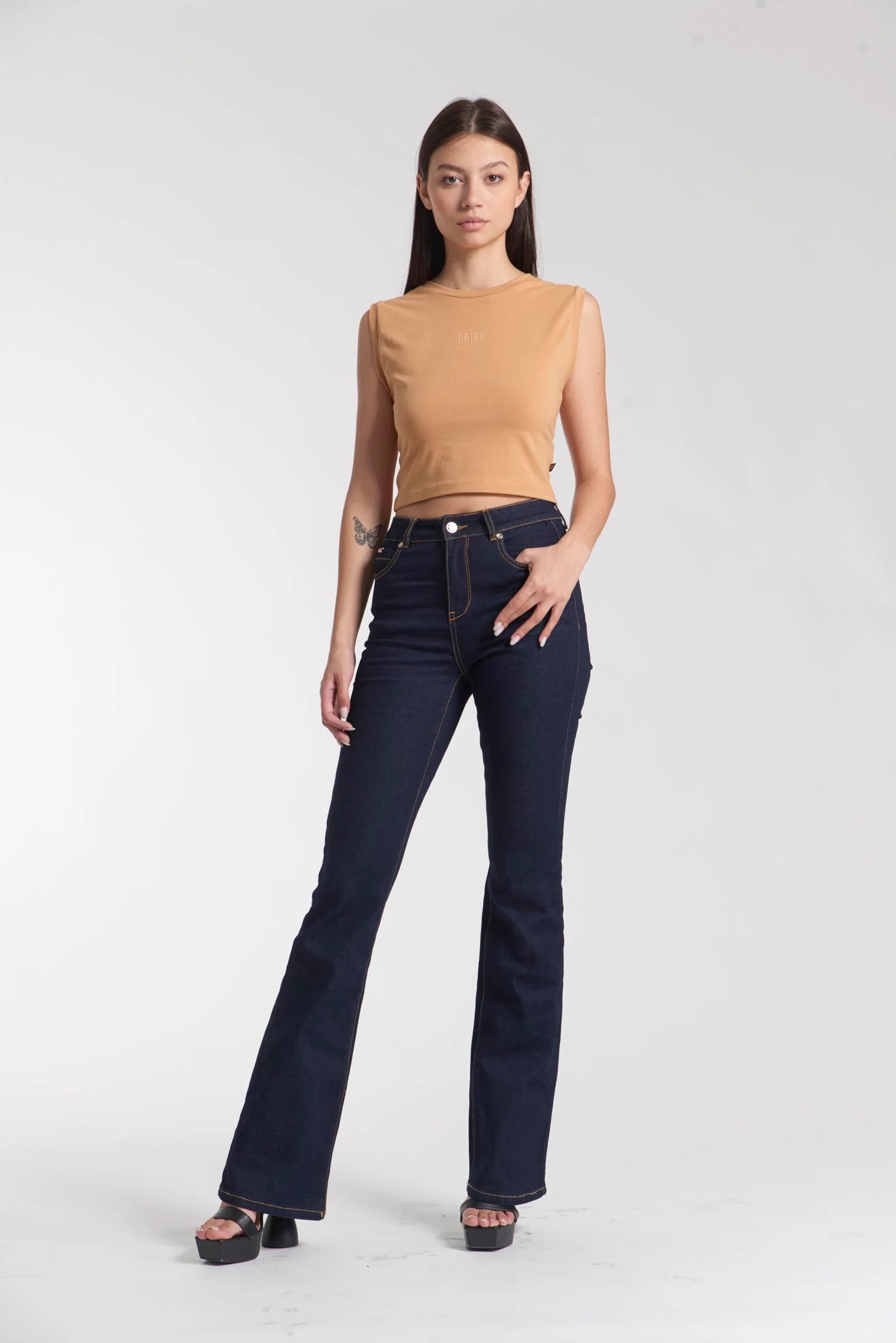 Jeans dark blue flare