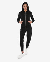 Felpa zip con cappuccio donna