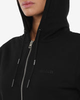 Felpa zip con cappuccio donna