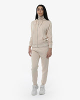 Felpa zip con cappuccio donna