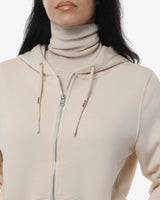 Felpa zip con cappuccio donna