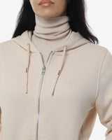 Felpa zip con cappuccio donna