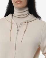 Felpa zip con cappuccio donna