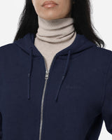 Felpa zip con cappuccio donna
