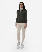 Felpa zip con cappuccio donna
