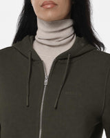 Felpa zip con cappuccio donna