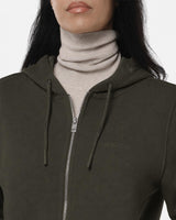 Felpa zip con cappuccio donna