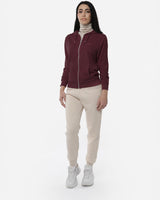 Felpa zip con cappuccio donna