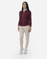 Felpa zip con cappuccio donna