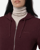 Felpa zip con cappuccio donna