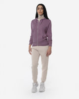 Felpa zip con cappuccio donna