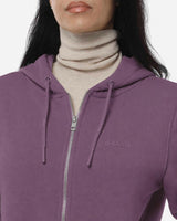 Felpa zip con cappuccio donna