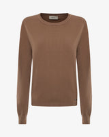Maglia girocollo con collo a costine